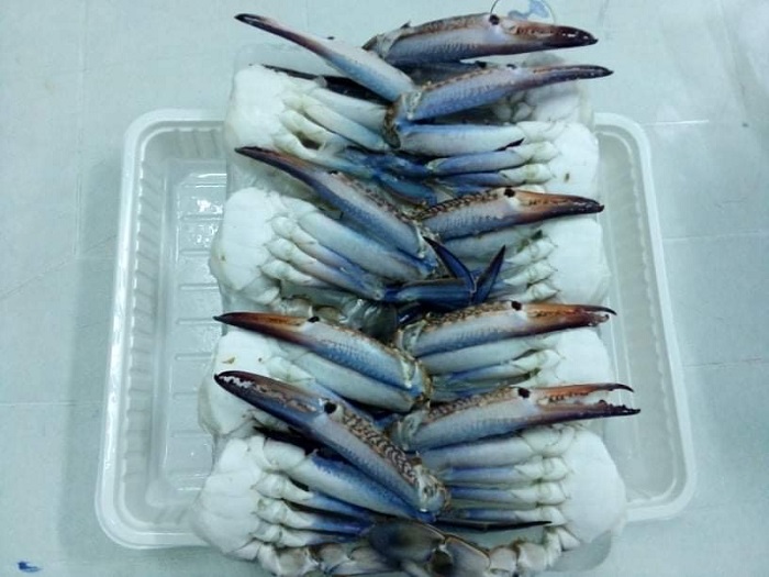 47293 - 1/2 Cut Blue Swimming Crab and Leg Singapore